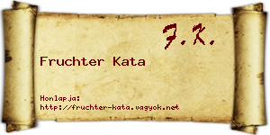 Fruchter Kata névjegykártya